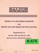 Baldor-Baldor Sereis 21H line Regen Inverter and 22H Vector Control Manual 1995-15H-18H-21H-22H-01